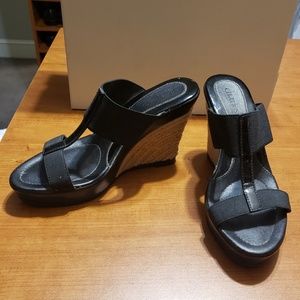 Charles David wedge espadrille sandals 5.5